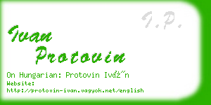 ivan protovin business card